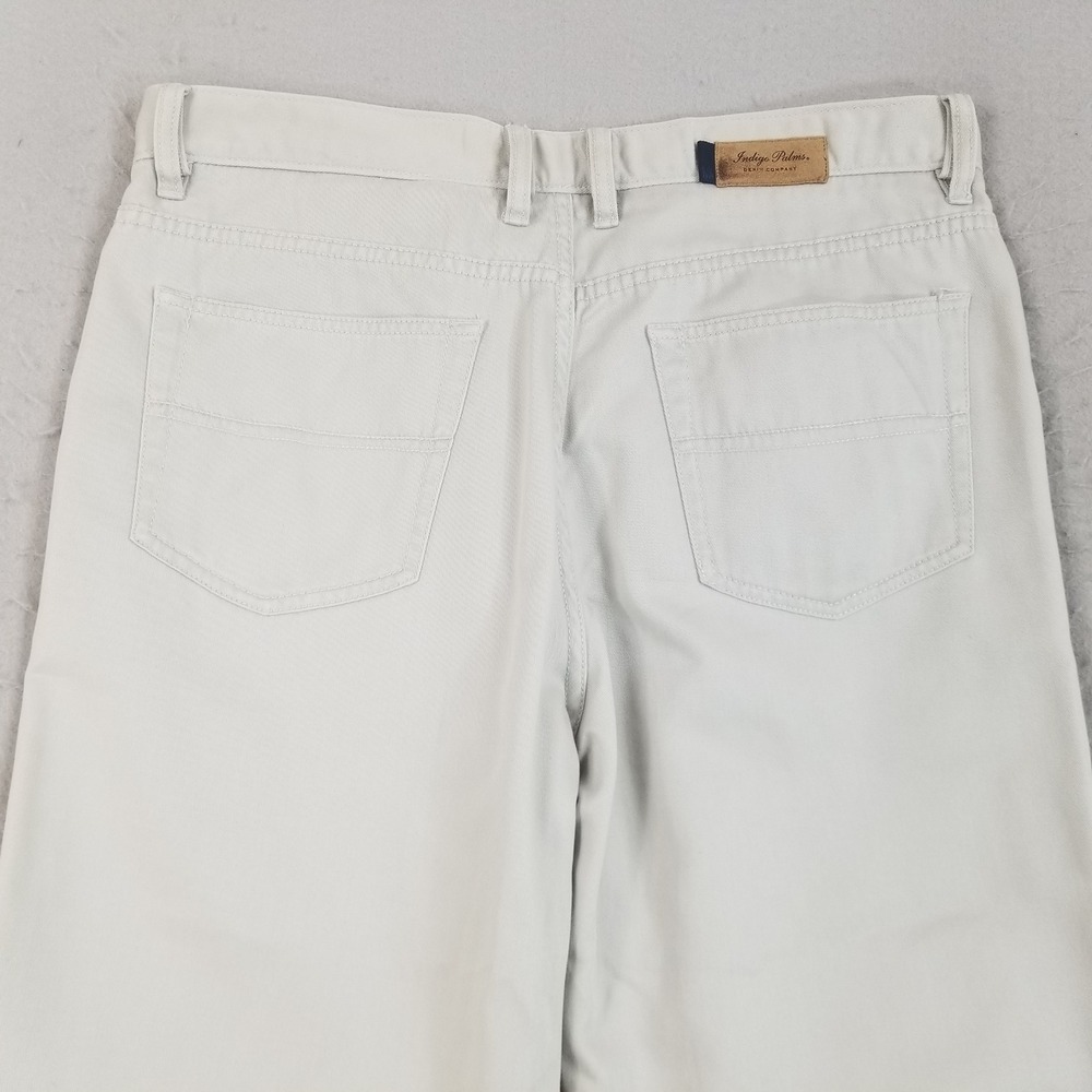 Indigo Palms Pants Men 36x32‎ Cream Classic Fit Tencel Cotton Straight Khaki - Picture 5 of 10